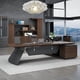 thumbnail image 5 of Organizer Wood Office Desk Conference Luxury Study Computer Desk Table Corner Drawers Mesas De Computador Office Furniture My Lux Decor Round, 5 of 14