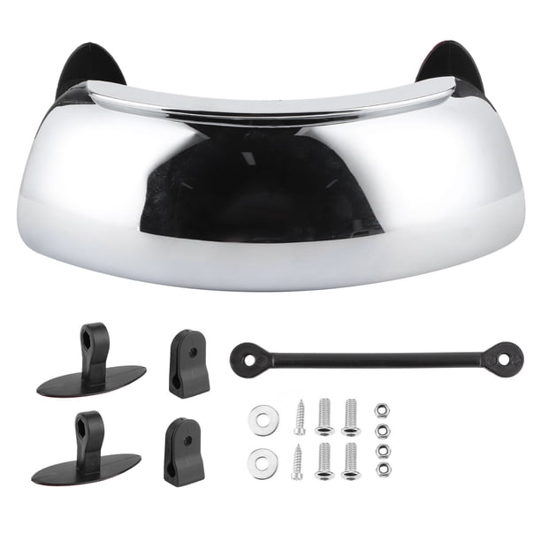 Espejo retrovisor para motocicleta, gran angular de 180 grados, montaje de pantalla de viento ajustable, eliminación de puntos ciegos