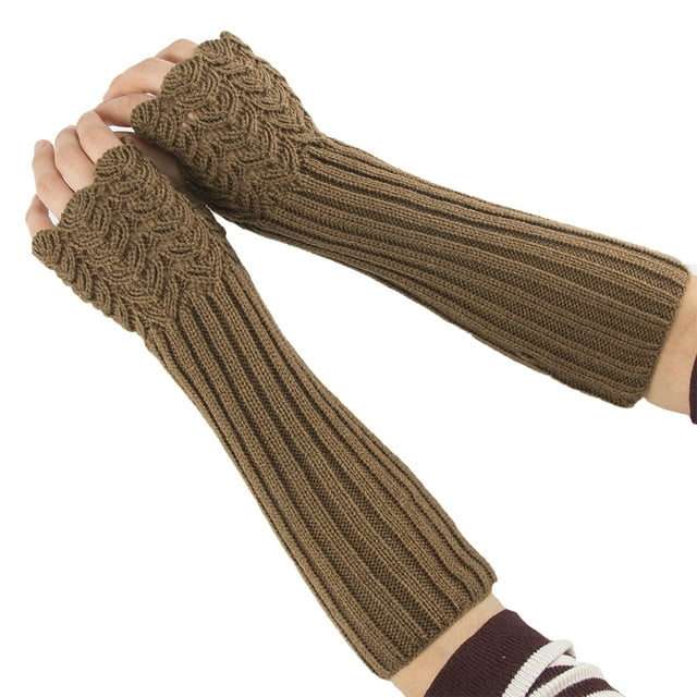 Mitten sin dedos elegante brazos de invierno de invierno ropa accesorio de miofingir mitts mitts de mujeres tejidas para niñes para exteriores 1 par Inevent AP009401-06