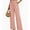 B2-Pink, variant on Women's Pants High Waisted Pants Pink L Casual Loose Trousers with Slant Pockets