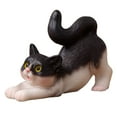 thumbnail image 2 of soumake Cat Ornament Animal Image Exquisite Workmanship Realistic Mini Cat Crafts Miniatures Figurines for Home useful, 2 of 5