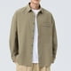 thumbnail image 1 of Blusa y camisa de manga larga con cuello vuelto para hombre, estilo casual, color liso, bolsillos cargo, botones y cremallera, blusa de manga larga con cuello vuelto, blusa de poliéster para hombre, 1 of 4