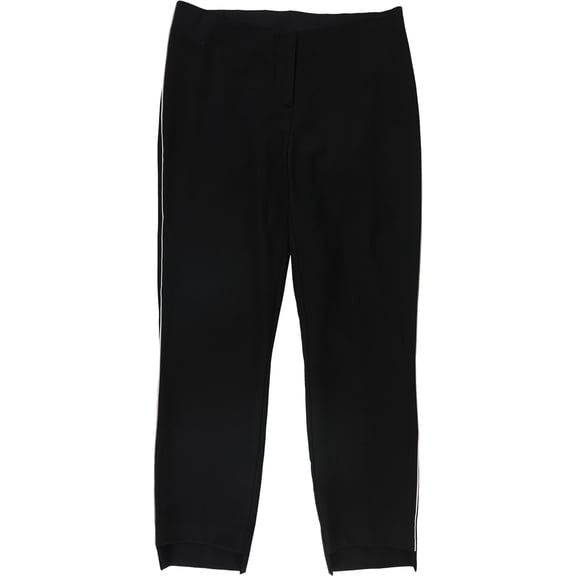 Alfani Womens Step-Hem Casual Cropped Pants, Black, 10