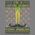 thumbnail image 2 of Junior's Elf Cotton-Headed Ugly Sweater Cowl Neck Sweatshirt, 2 of 4