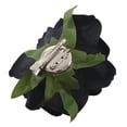 thumbnail image 4 of 3X Seda Pelo de la Flor Broche de la Boda Ramillete Clip de la Flor 8 cm Broche Accesorios - Negro, 4 of 5