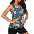 thumbnail image 2 of Pofeuu Dogs Print Women's Sleeveless Workout Tops Breathable Lightweight Active Tennis Yoga Shirts Athletic Running Tank Tops for Women-, 2 of 7