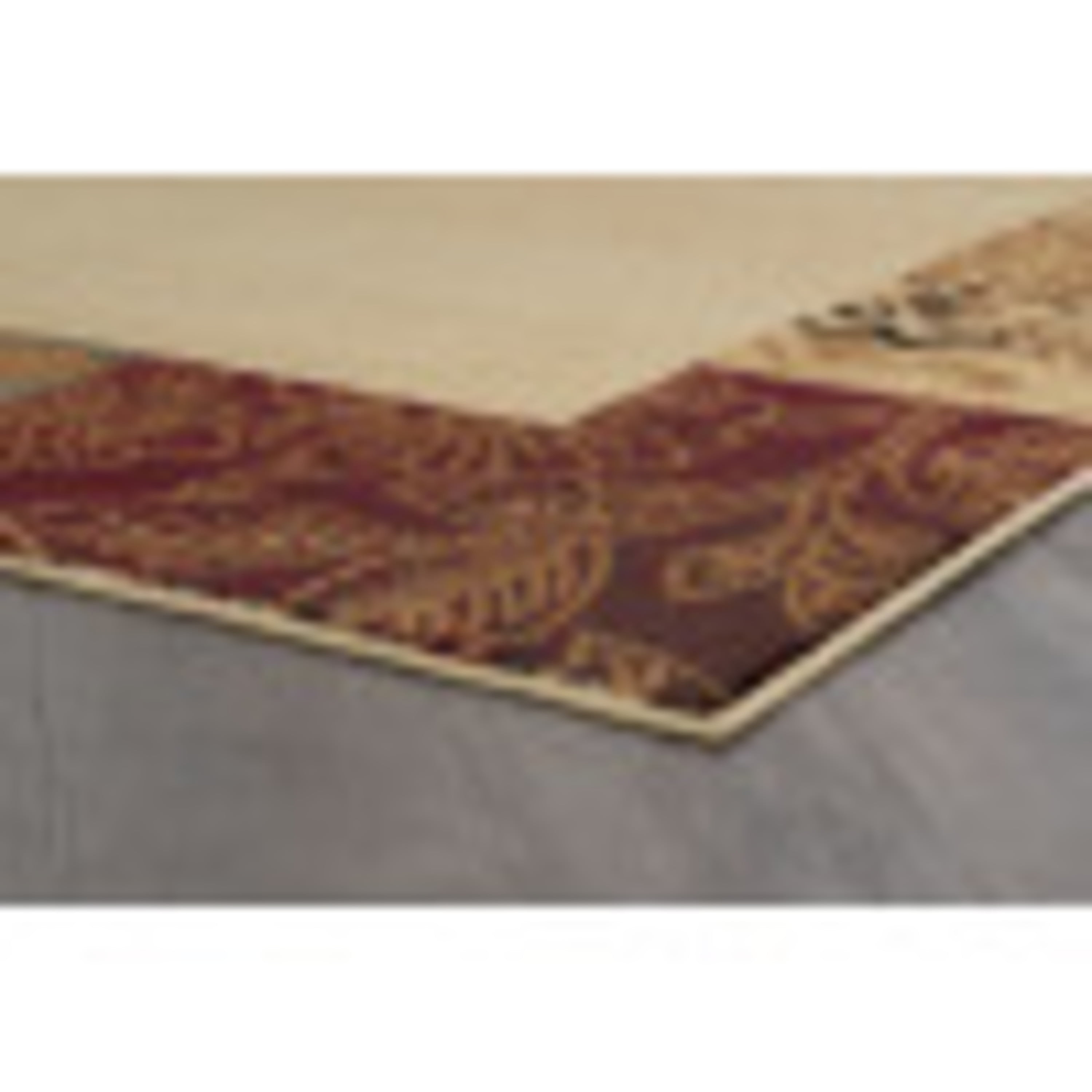 Elegance Transitional 7.6' x 10' Beige and Brown Polypropylene Indoor Area Rug