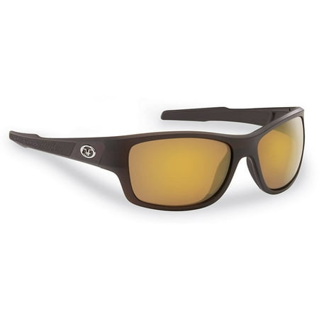 - Flying Fisherman Down Sea Polarized Sunglasses, Brown Frame, Amber-Gold Mirror Lens