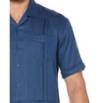 thumbnail image 2 of CubAvera Chemise Guayabera en Lin pour Hommes 4 Poches, Bleu, Petit, 2 of 4