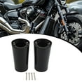 thumbnail image 6 of funtasica 2 Pieces Upper Fork Slider Covers, CNC Replacement Metal Fork Slider Protectors, Motorcycle Parts for Touring Street Glide Black, 6 of 8