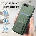 thumbnail image 5 of Allytechgroup Cards Holder Back Case for iPhone 8 Plus/ 7 Plus, Vintage PU Leather TPU Shockproof Slim Kickstand Anti-Drop Protective Wallet Phone Case Cover for Apple iPhone 8 Plus/ 7 Plus, Green, 5 of 8