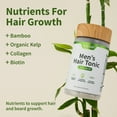 thumbnail image 2 of Snap Supplements Nourish Hair Tonic with Biotin, Keratin, and Collagen - Men's Hair and Beard Formula, 90 Capsules, 2 of 7
