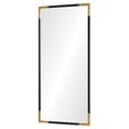 thumbnail image 3 of Signature Home Collection Framed Rectangular Modern Wall Mirror - 60" - Black and Gold, 3 of 3