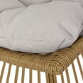 thumbnail image 4 of Jabe Wicker Outdoor Chair and Side Table Set with Cushion, Light Brown and Beige, 4 of 10