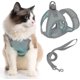 thumbnail image 1 of Arnés y correa para gatos sin cuello, chaleco ajustable a prueba de escapes para gatos Chaqueta para caminar para gatos con arnés de malla de aire (hy), 1 of 5