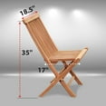 thumbnail image 5 of SUNNYOUTDOOR 2 Pack Golden Teak Wood Outdoor Folding Chair Patio Solid Teak Folding Dining Chair Balcony Garden Patio, 5 of 6