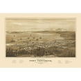 thumbnail image 3 of Glover 18x13 Black Modern Framed Museum Art Print Titled - Port Townsend Washington - Glover 1878, 3 of 5