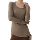 thumbnail image 2 of Camiseta Deportiva de Larga para Mujer, Cuello Redondo, Corte Ajustado, Ideal para Yoga y Otras Actividades Al Aire Libre Marrón XL, 2 of 8