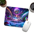 thumbnail image 3 of Psychedelic Space Planets Design Mouse Pad Low Profile Gaming Mat, 3 of 7