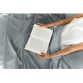 thumbnail image 6 of CGK Linens 4-Piece Ultra Soft & Comfy Hotel Luxury Sheet Set - Full Size Cooling Bed Sheet Fits 8"-16" Mattresses, Heathered Blue, 6 of 7