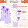 thumbnail image 3 of Uxcell Organza Wine Bags, Gift Wrap Bags Sheer Mesh Wine Bottle Bag Drawstring Pouches for Party Favors Purple, 3 of 7