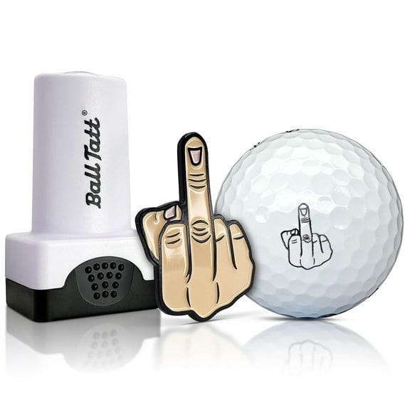 Ball Tatt Finger Golf Ball Stamper Self-Inking Quick-Dry with XL Ball Marker Combo