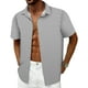 thumbnail image 2 of Camisa Mizvsitrd a rayas para hombre con botones de manga corta, 2 of 4