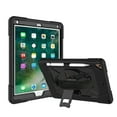 thumbnail image 3 of iPad 9.7 Case 2017 2018,Hybrid Shockproof Rugged Heavy Duty Full-Body Drop Protection Stand Kids Case with Shoulder Strap for iPad 9.7 inch 2018/2017,Black, 3 of 7