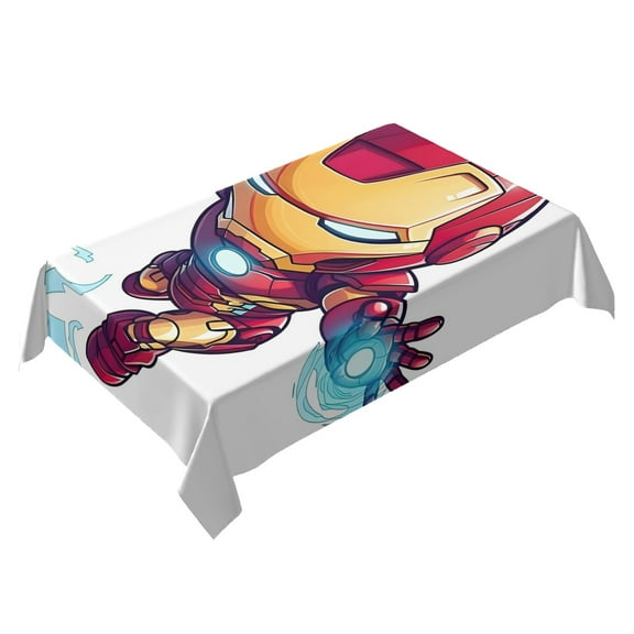 Iron Man Themed Square Tablecloth 54 * 72 Inches Durable Stylish