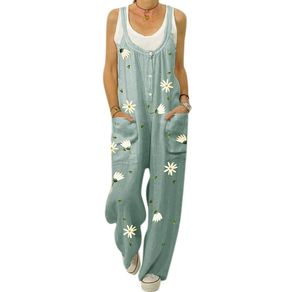 loose linen overalls