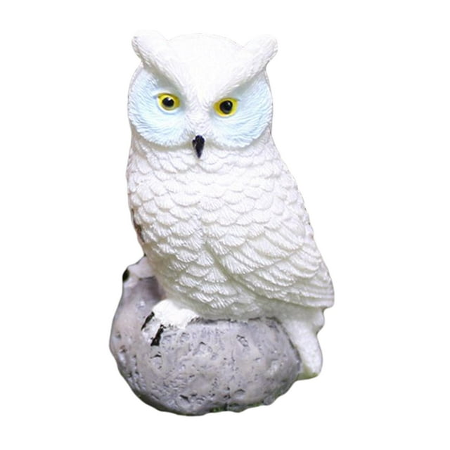 Figuritas de búho en miniatura, decoración de jardín con paisaje de búho, pájaros en miniatura de resina, Mini búhos para maceta, decoración artesanal