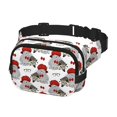 thumbnail image 2 of Fotbe Rabbit And Hedgehog Cangurera Cuadrada con Estampado de Doble Capa, Bolsa de Cintura Ajustable Mini para Hombres y Mujeres, 2 of 9
