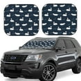 thumbnail image 6 of Kdxio Cartoon Swan Print 2-Piece Sun Shade Front Windshield - Foldable Car Front Window Sunshades for Most Sedans SUV Truck, 6 of 6