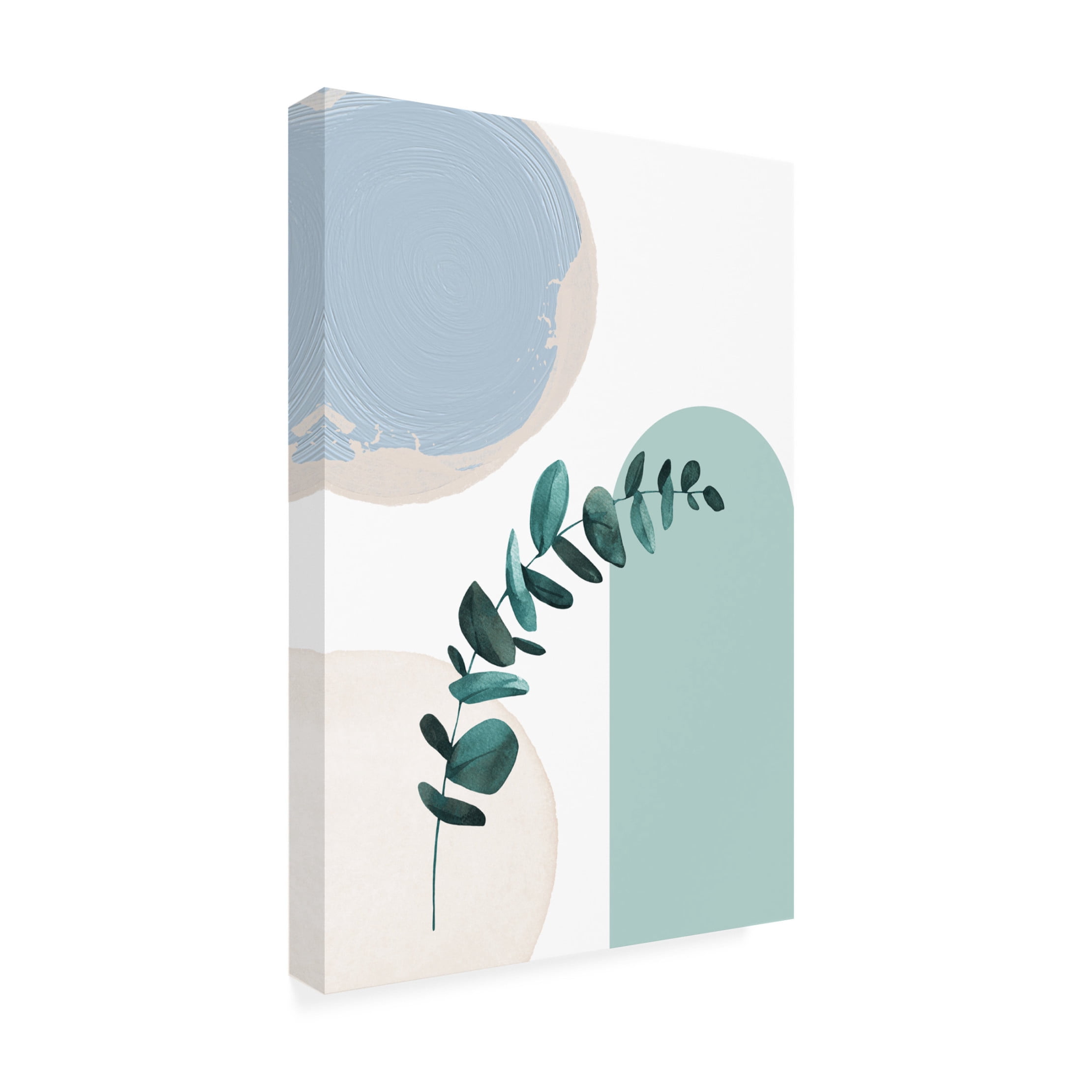 Trademark Fine Art Sally Ann Moss Blue green boho 1 Canvas Wall Art