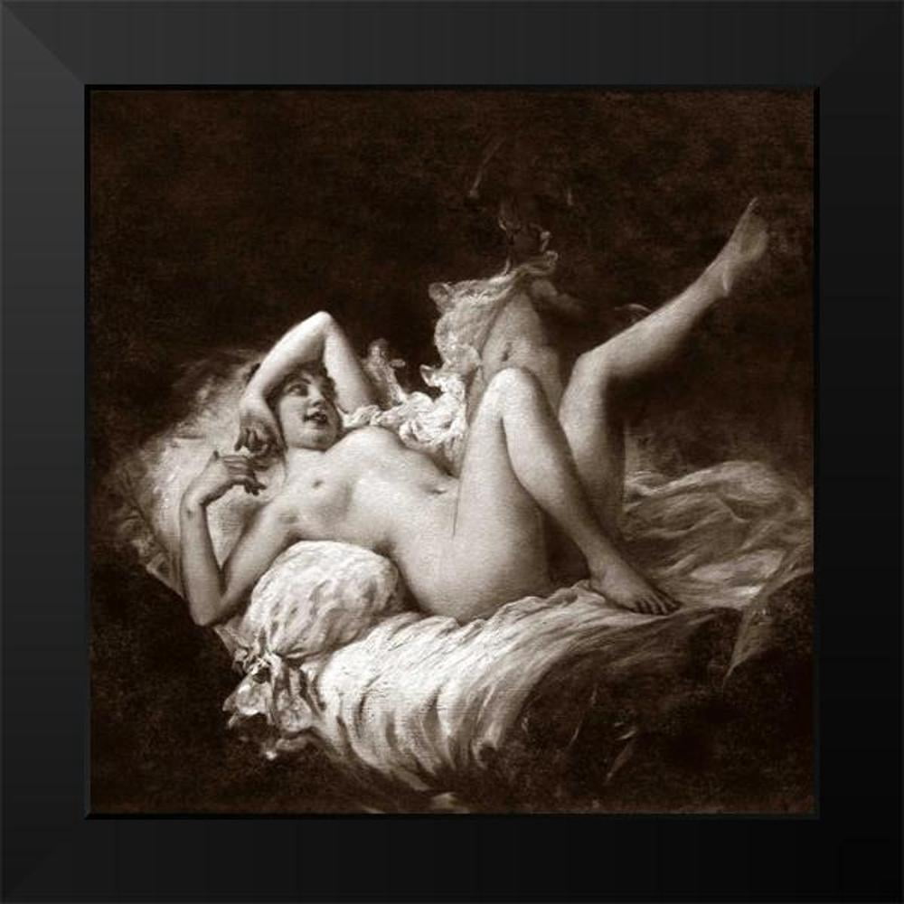 Vintage Nudes 12x12 Black Modern Framed Museum Art Print Titled - Nude with  Raised Leg - Walmart.com