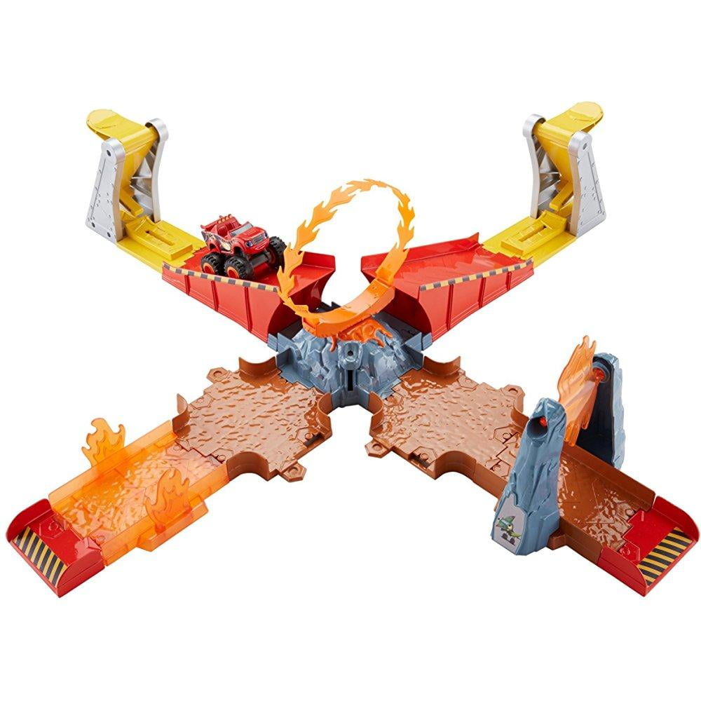 fisher-price nickelodeon blaze \u0026amp; the monster machines, flaming volcano jump playset - Walmart.com - Walmart.com