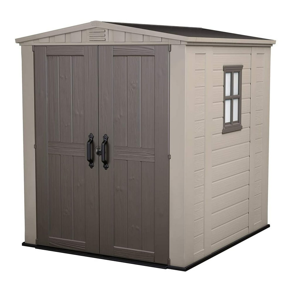 Keter 213562 Factor 6 x 6 All Weather Resistant Outdoor Storage Shed ...