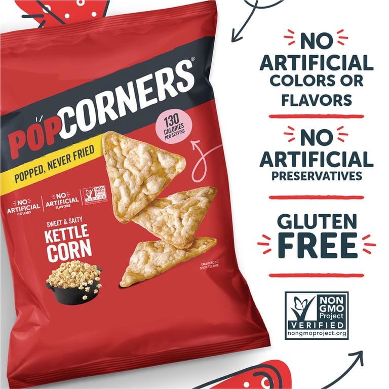 Popcorners Kettle Corn 7 Oz (2 Sacchetti) - Snack Di Mais Senza Glutine, Dolce E Salato - Foto 2