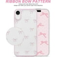 thumbnail image 2 of Compatible with iPhone XR Bow Phone Case, Cute Clear Pink Ribbon Bowknot Pattern Aesthetic Soft TPU Transparent Cases Full Camera Protective Phone Cover for Women Girly - Pink, 2 of 8
