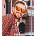thumbnail image 3 of Fashion Street Lightweight Unisex Rectangular Aviator Fashion Sunglasses, Blue, 3-Pack, 3 of 7