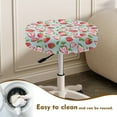 thumbnail image 4 of ZIATUBLE Strawberry Dust Protective Cover Non Slip Cushioned Bar Stool Covers Round 12"-14" Easy to Install Seat Cover for Vanity Stool 2 Piece Replacement Stretch Circle Chair Slipcover, 4 of 6