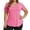 Pink, variant on Unir Women's Breathable Cotton-Feel Athletic T-Shirt, Loose Fit V-Neck Short Sleeve Workout Top, 1 Piece, S-XXL Plus Size Friendly