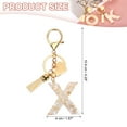thumbnail image 2 of Uxcell Alphabet Initial Letter Keychain Resin Cute Keychains with Tassel Heart Letter X Pendant Charm, 2 of 6