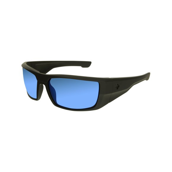 Spy Men's Polarized Dirk 672052374280 Black Rectangle Sunglasses