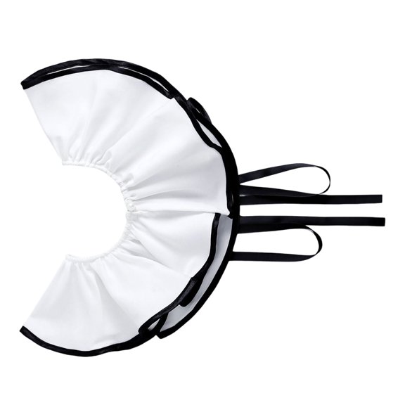 COOPHYA Elegant White Detachable Fake Collar with Renaissance Style for Themed Events and Daily Fashion Wear