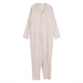 thumbnail image 3 of Men Casual Long Sleeve Solid Coverall One Piece Jumpsuits Loose Romper, 3 of 5