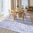 thumbnail image 2 of Wellber Boho Area Rug Wellber Moroccan Rugs Washable Carpet for Bedroom Living Room Home Decor,6'x9',Blue Purple, 2 of 7