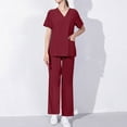 thumbnail image 2 of Samickarr Nursing Uniforms Scrubs Sets For Woman And Man Clearance Plus Size Working Uniform With Pocket Scrubs Medical Uniform Scrubs Top And Pants, 2 of 6