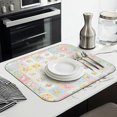 thumbnail image 3 of Pioneer Flower Floral Print Pattern Kitchen Dish Drying Mat 1 Pack, Ultra Absorbent Microfiber Drainer Mat, 16"x18", 3 of 6