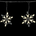 thumbnail image 3 of 100 Clear Twinkling Snowflake Icicle Christmas Lights - 8.6 ft White Wire, 3 of 7